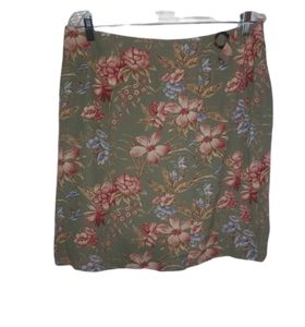 Eleanor 16 Colton Pea Green Floral Flap Skirt Plus